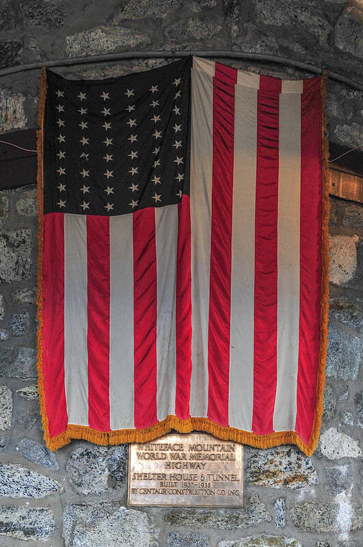 Us Flag At Whiteface Mountain Ny Poster featuring the photograph US Flag at Whiteface Mountain NY by Terry DeLuco