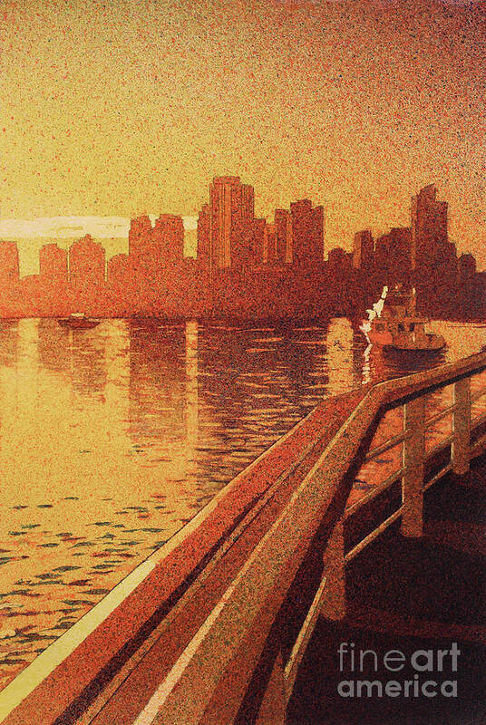 Automobile Poster featuring the painting Vancouver Morning- BC by Ryan Fox