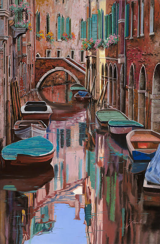 Venice Poster featuring the painting Venezia colorata by Guido Borelli
