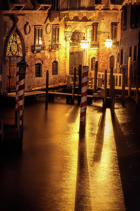 Venice Poster featuring the photograph Venice Night by Andrew Soundarajan