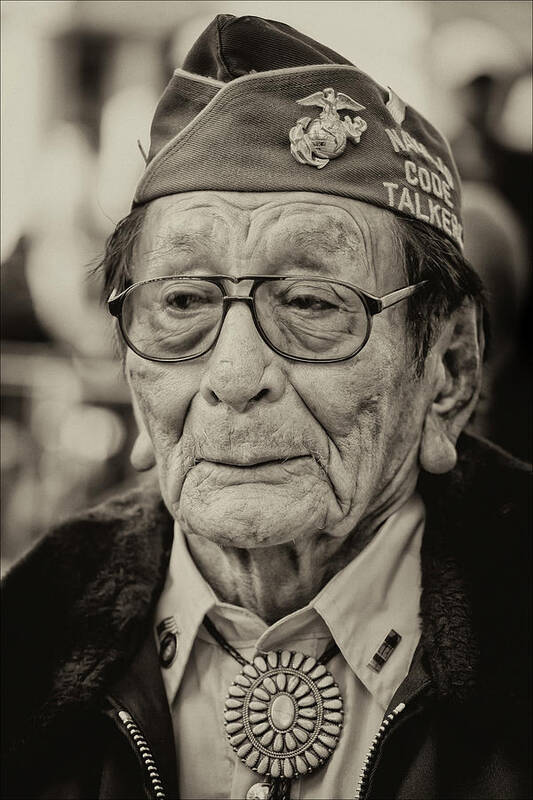 Veterans Day Nyc Poster featuring the photograph Veterans Day NYC 11 11 11 Navajo Code Talker Samuel Tom Holiday by Robert Ullmann