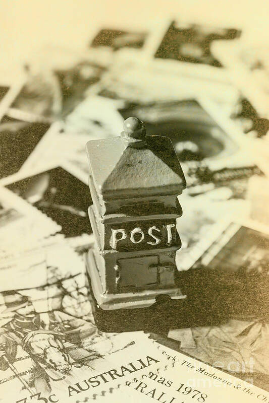 Post Poster featuring the photograph Vintage Australian postage art by Jorgo Photography
