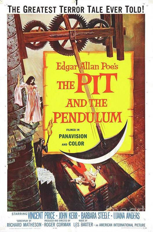 Pit Poster featuring the painting Vintage Classic Movie Posters, The Pit and The Pendulum by Esoterica Art Agency