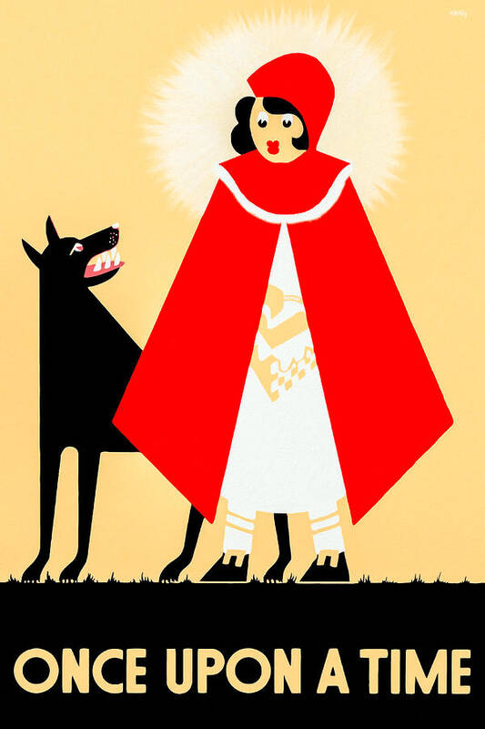 Vintage Poster featuring the photograph Vintage Little Red Riding Hood Poster by Mark E Tisdale