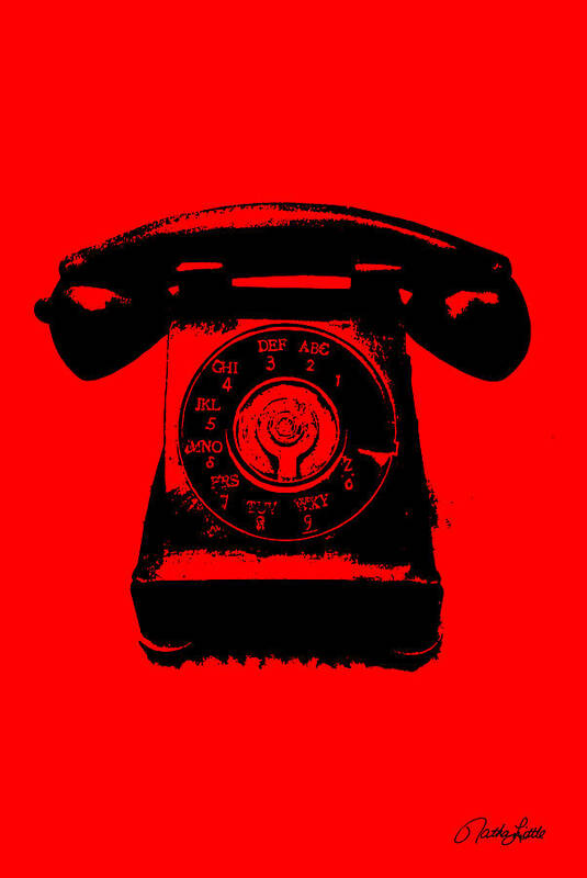 Ink Poster featuring the photograph Vintage Rotary Phone by Nathan Little