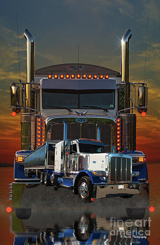 Big Rigs Poster featuring the photograph VTS Double Exposure Pete by Randy Harris