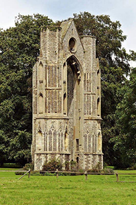 Norfolk Poster featuring the photograph Walsingham Priory east window by Paul Cowan
