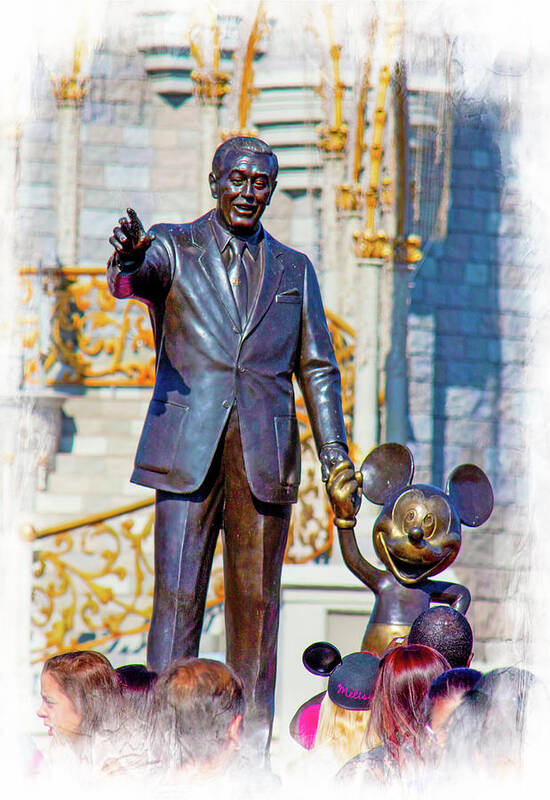 Magic Kingdom Poster featuring the photograph Walt and Mickey by Mark Andrew Thomas