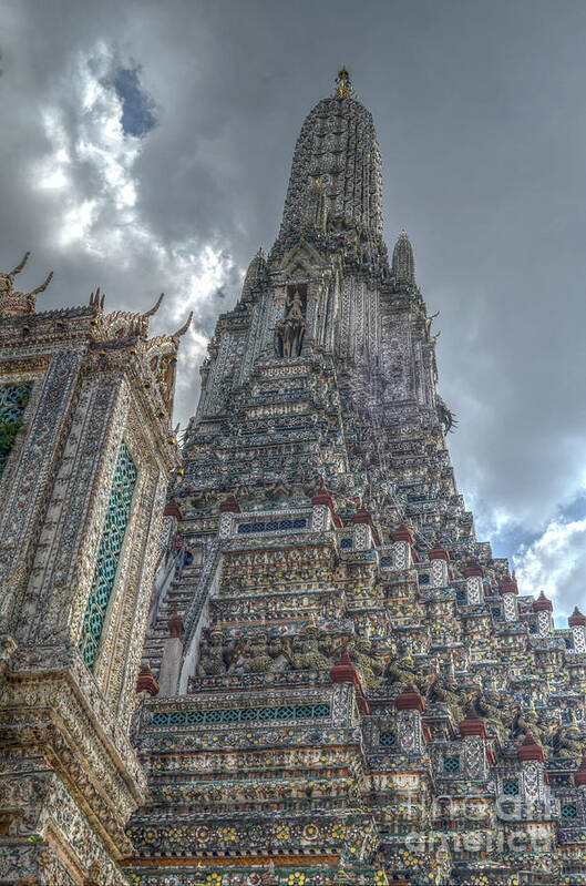 Michelle Meenawong Poster featuring the photograph Wat Arun by Michelle Meenawong