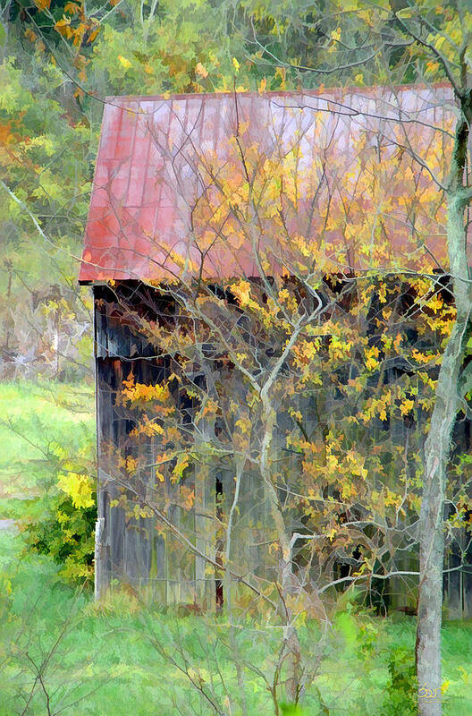 Landscape Poster featuring the photograph Weathered Barn 2 by Sam Davis Johnson