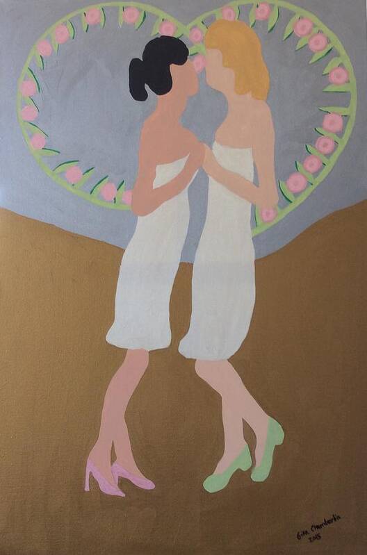 Flowers Poster featuring the painting Wedding 1 by Erika Jean Chamberlin