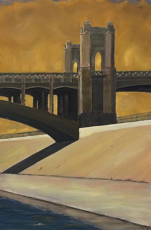 4th Street Bridge Poster featuring the painting West Sentinel by Richard Willson