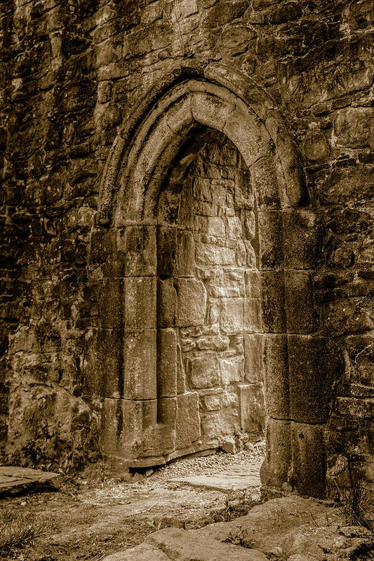 Stone Poster featuring the photograph Whalley Abbey Arch by W Chris Fooshee