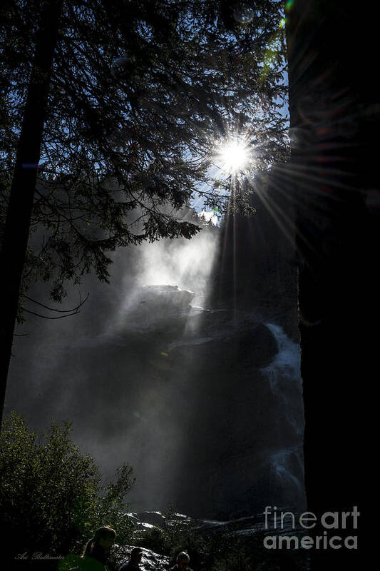 Scenic Poster featuring the photograph When sunlight and water spray meet 05 by Arik Baltinester