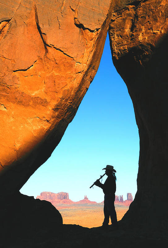 Landscape-western-indian-arizona Poster featuring the photograph Wind Song by Frank Houck