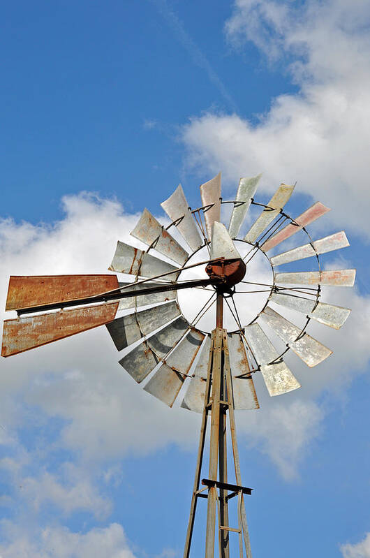 Teresa Blanton Poster featuring the photograph Windmill by Teresa Blanton