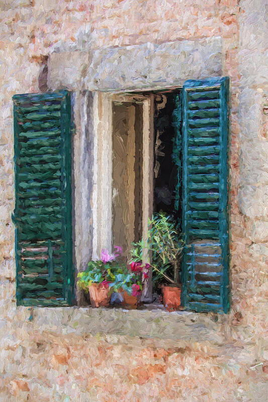 Tuscany Poster featuring the painting Window of Cortona by David Letts