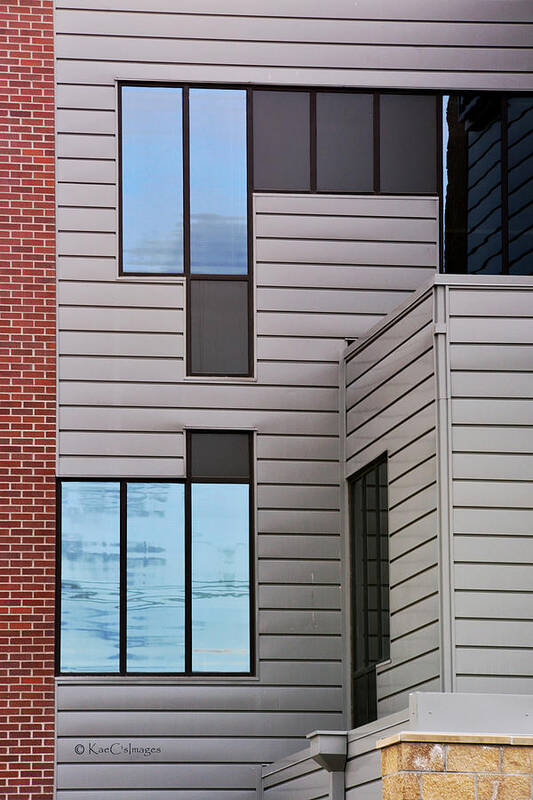 Windows Poster featuring the photograph Window Wall Geometrics by Kae Cheatham