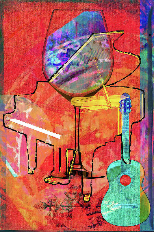 Wine Poster featuring the mixed media Wine Pairings 11 by Priscilla Huber