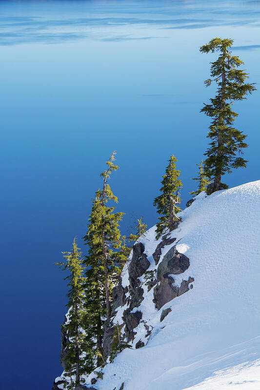 Crater Lake National Park Poster featuring the photograph Winter at Crater Lake by Kunal Mehra
