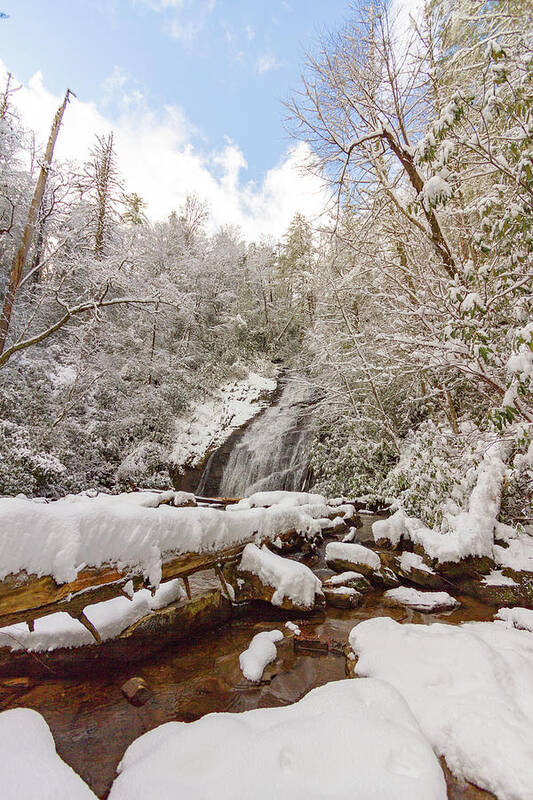 Helton Creef Falls Poster featuring the photograph Winter at Helton Creek Falls by Kelly Kennon