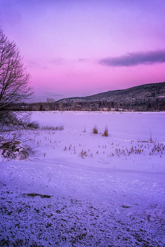 The Brattleboro Retreat Meadows Poster featuring the photograph Winter Meadows II by Tom Singleton