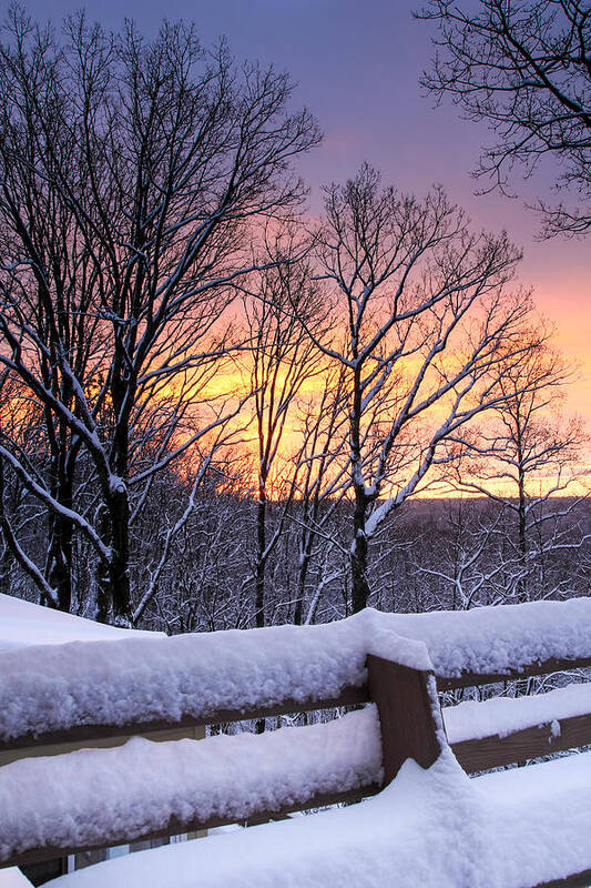 Signal Mountain Poster featuring the photograph Winter Morning by Tom and Pat Cory