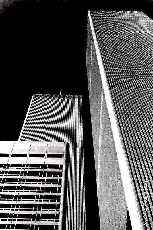 City Poster featuring the photograph World Trade Center Pillars by Deborah Crew-Johnson