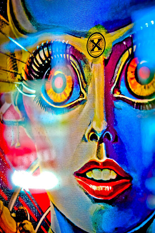 Pinball Poster featuring the photograph X is for Xenon - Pinball by Colleen Kammerer