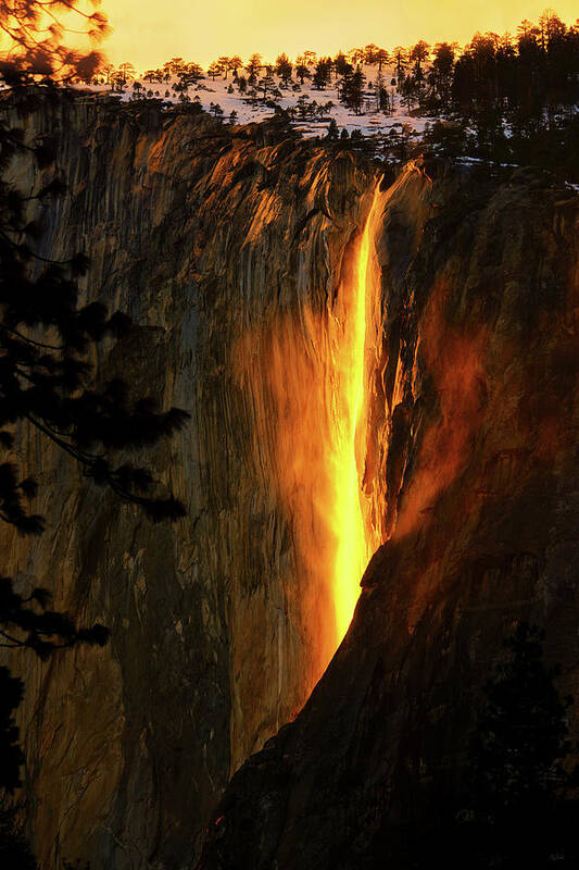 Horsetail Fall Poster featuring the photograph Yosemite Firefall by Greg Norrell