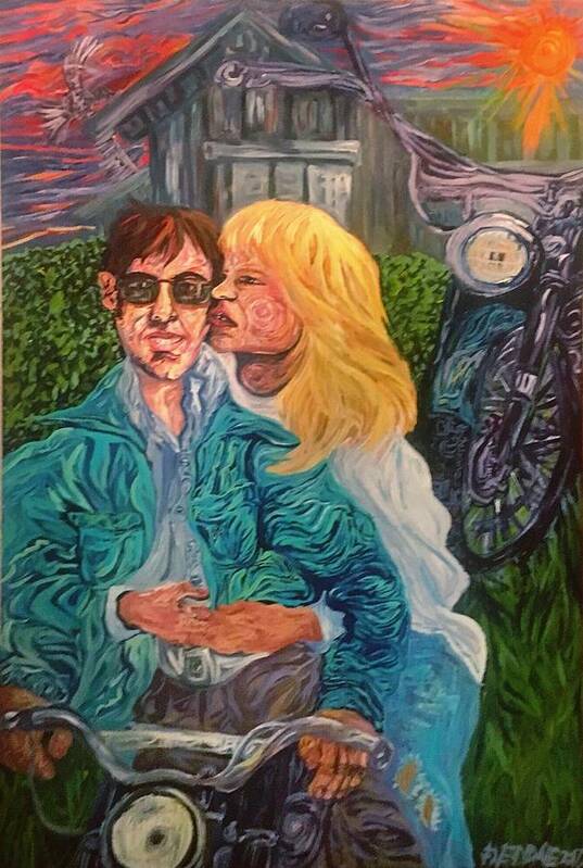 Portrait Poster featuring the painting Young Love by Angela Weddle