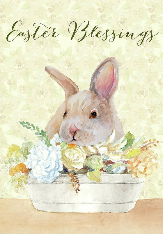 Easter Poster featuring the mixed media Easter Blessings #1 by Lanie Loreth