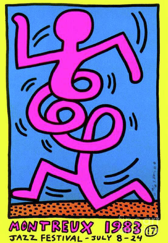 Haring Poster featuring the painting Montreux #1 by Haring