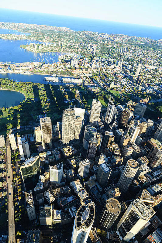 Shadow Poster featuring the photograph Sydney Downtown - Aerial View #1 by Btrenkel