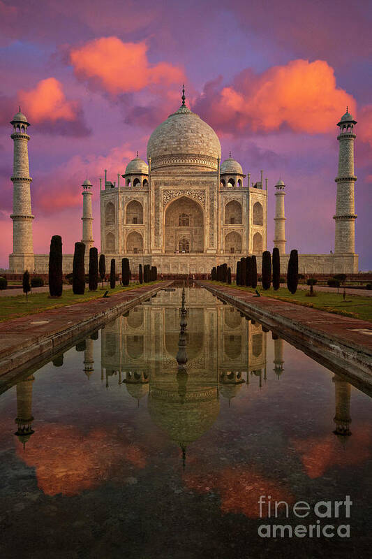 Arch Poster featuring the photograph Taj Mahal #1 by Xavierarnau