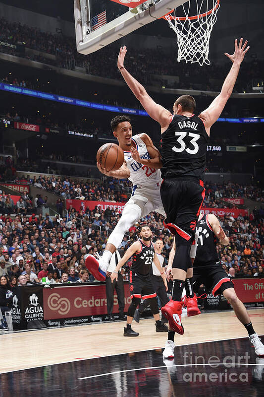 Landry Shamet Poster featuring the photograph Toronto Raptors V Los Angeles Clippers #1 by Adam Pantozzi