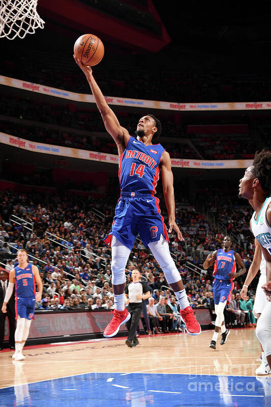 Ish Smith Poster featuring the photograph Charlotte Hornets V Detroit Pistons #11 by Chris Schwegler