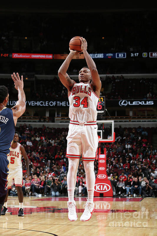Wendell Carter Jr Poster featuring the photograph New Orleans Pelicans V Chicago Bulls #14 by Gary Dineen