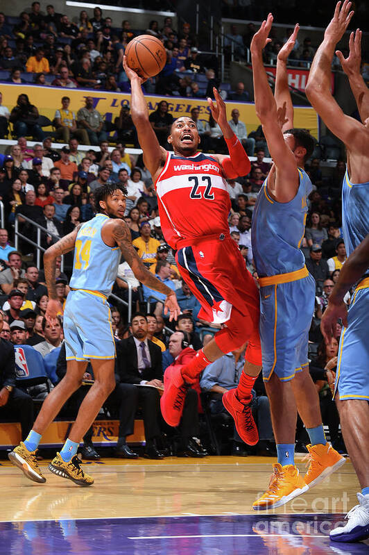 Otto Porter Jr Poster featuring the photograph Washington Wizards V Los Angeles Lakers #17 by Andrew D. Bernstein