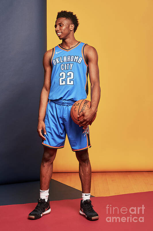 Hamidou Diallo Poster featuring the photograph 2018 Nba Rookie Photo Shoot #18 by Jennifer Pottheiser