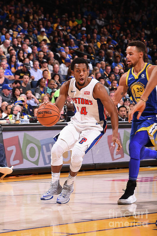 Ish Smith Poster featuring the photograph Detroit Pistons V Golden State Warriors #2 by Noah Graham