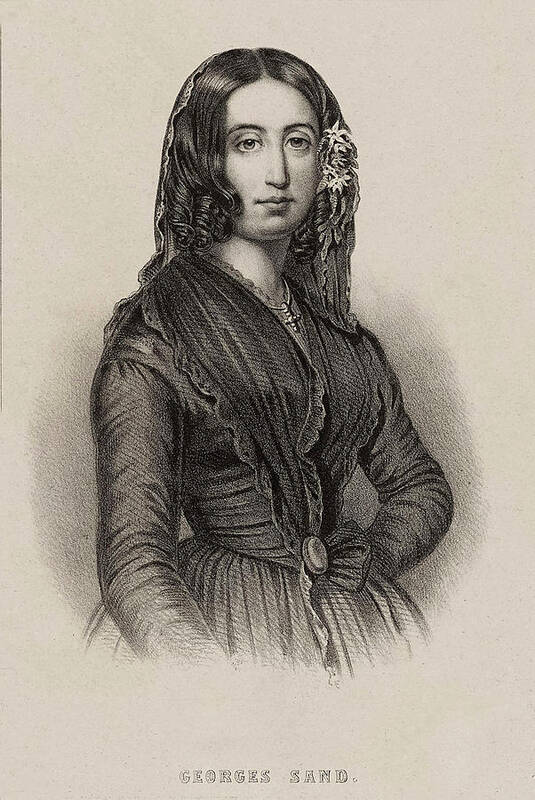 1838 Poster featuring the photograph George Sand, French Author And Feminist #2 by Science Source