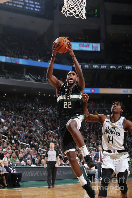 Khris Middleton Poster featuring the photograph La Clippers V Milwaukee Bucks #2 by Gary Dineen