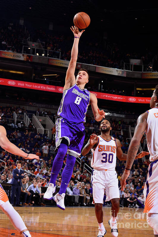 Bogdan Bogdanovic Poster featuring the photograph Sacramento Kings V Phoenix Suns #2 by Barry Gossage