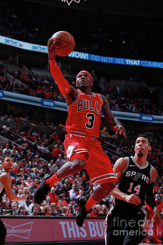 Kay Felder Poster featuring the photograph San Antonio Spurs V Chicago Bulls #2 by Jeff Haynes