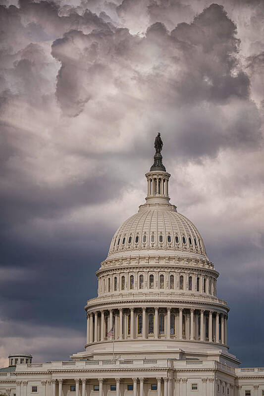 Washington Dc Poster featuring the photograph Storm Brewing #2 by Robert Fawcett