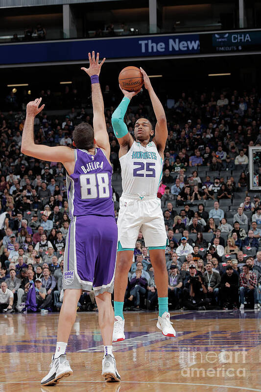 Pj Washington Poster featuring the photograph Charlotte Hornets V Sacramento Kings #23 by Rocky Widner