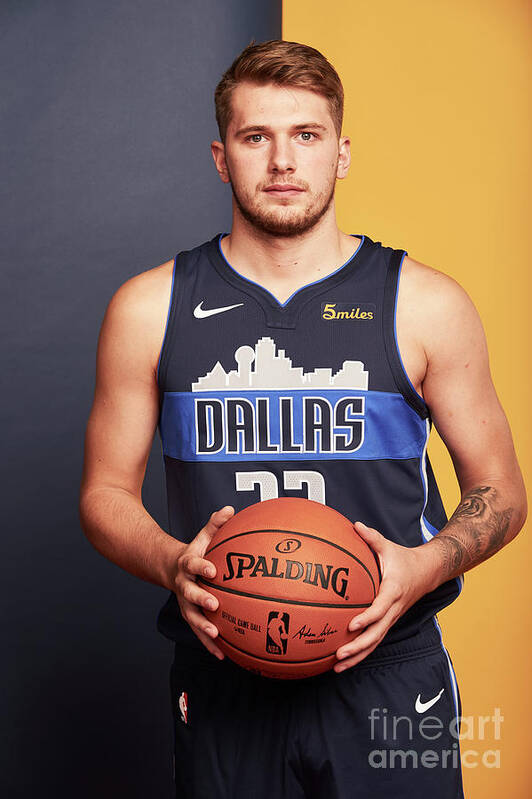 Luka Doncic Poster featuring the photograph 2018 Nba Rookie Photo Shoot #252 by Jennifer Pottheiser