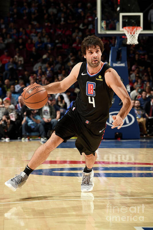 Milos Teodosic Poster featuring the photograph La Clippers V Philadelphia 76ers #3 by David Dow