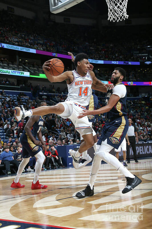 Allonzo Trier Poster featuring the photograph New York Knicks V New Orleans Pelicans #3 by Layne Murdoch Jr.